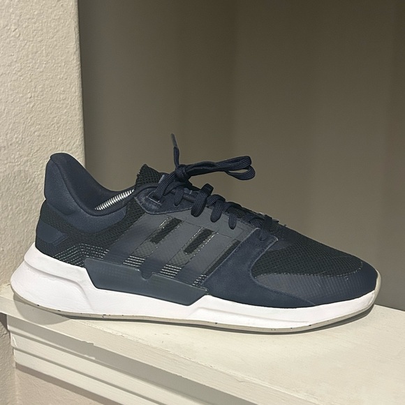 Adidas Run 90S Dark Blue/White EF8044 Retro Sneakers Men's Sz 13 - Picture 2 of 9